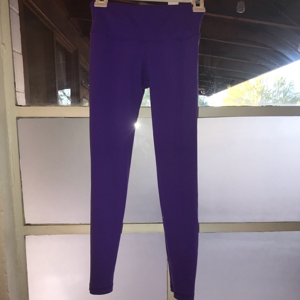 Jo + Jax purple legging with a grey ruffle